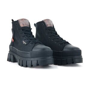 Palladium Women's Revolt Hi TX Boots Size 10 Medium 97242-010-M Black/Black Rugg